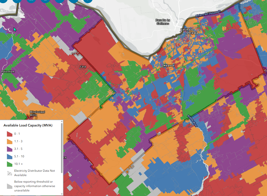 Business - Capacity map | Hydro Ottawa