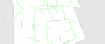Map of impacted streets as part of the Blackburn Cable Renewal Project
