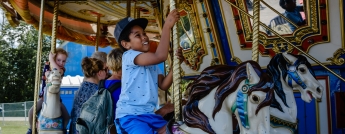 Child on fair ride