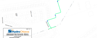 Map of Hydro Ottawa's component of the Merivale Transformer Station modernization project