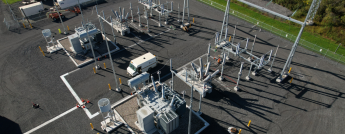 An aerial view of one of Hydro Ottawa's substations | Une vue aérienne d'une des sous-stations d'Hydro Ottawa